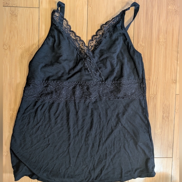 AnaOno Mastectomy Pocketed Lace Camisole Black Size Medium - Picture 1 of 6